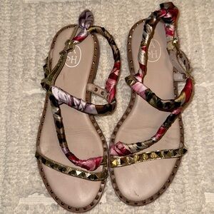 Ash gold studded sandals size 6